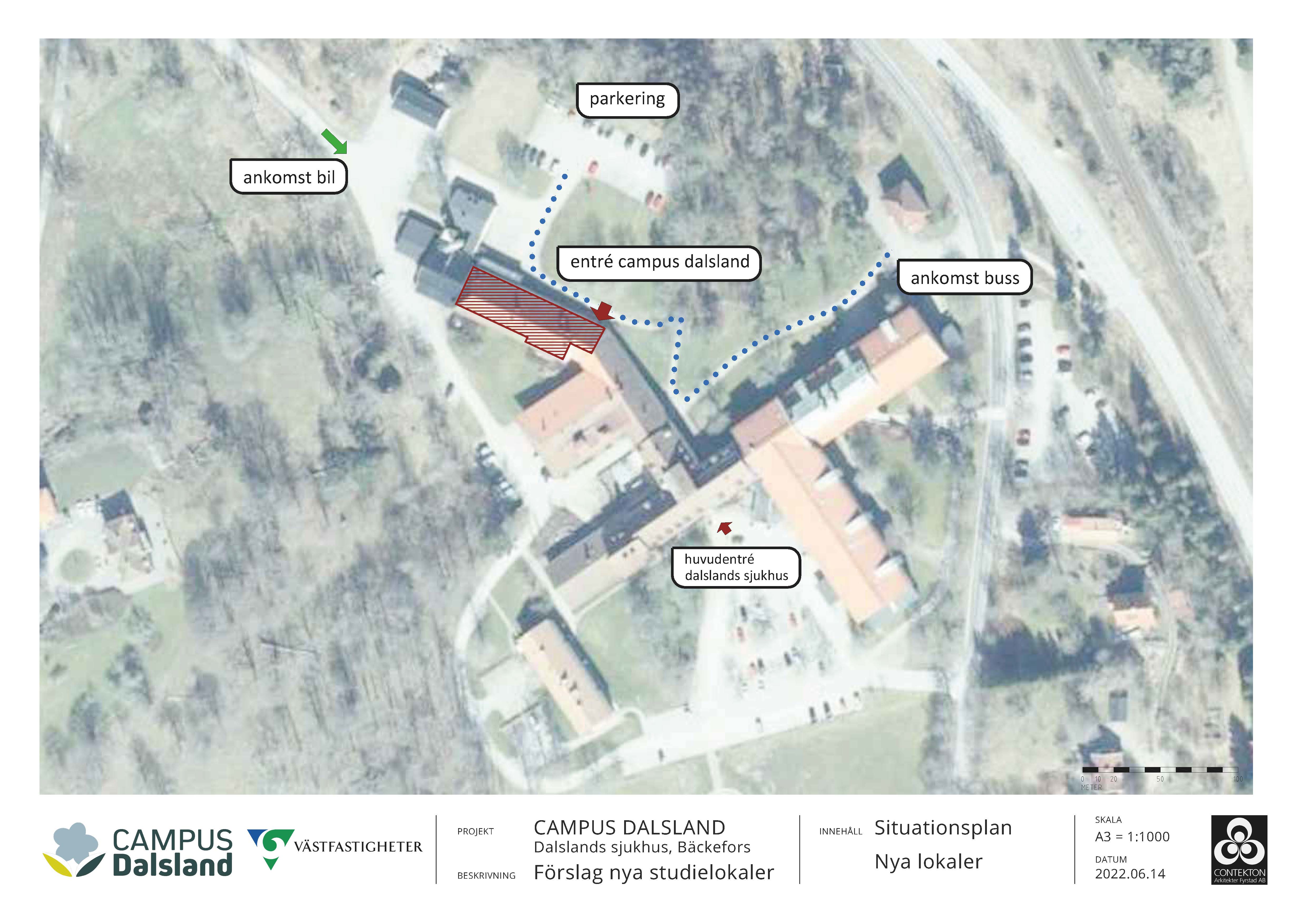 Kartbild över Campus Dalsland
