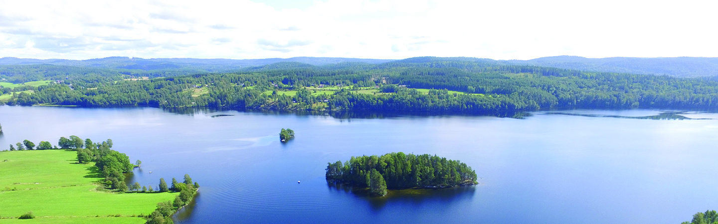 Flygbild över Laxsjön, foto: Niklas Eriksson